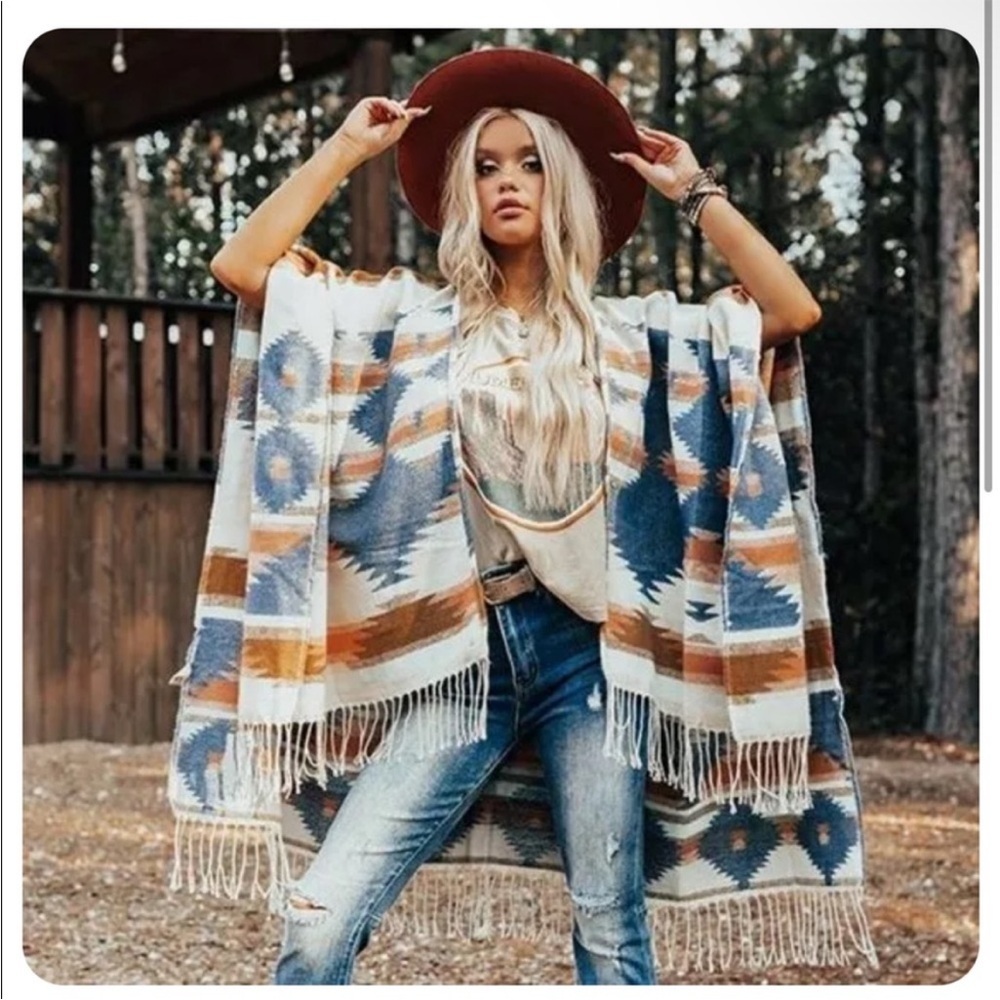 Free People Crossroads Oversized Poncho